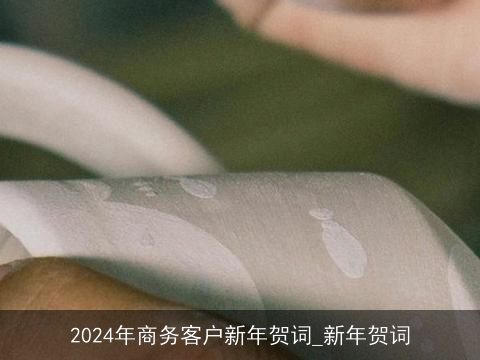 2024年商务客户新年贺词_新年贺词