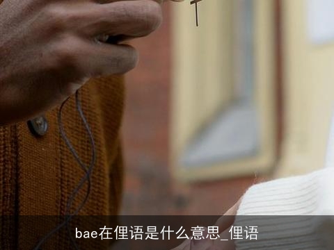 bae在俚语是什么意思_俚语