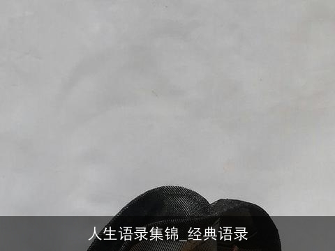 人生语录集锦_经典语录