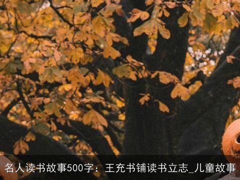 名人读书故事500字：王充书铺读书立志_儿童故事