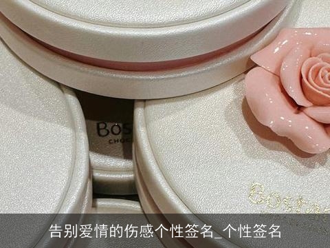 告别爱情的伤感个性签名_个性签名